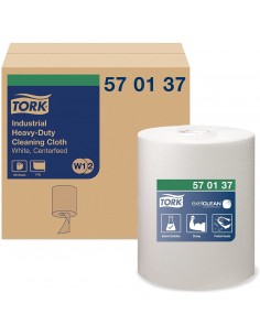 TORK GREY CLEANING CLOTH ROLL 390 SERV.