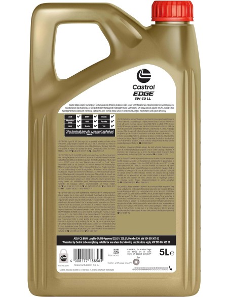 BOÎTE CASTROL EDGE 0W30 LL 5L (15CF8F)