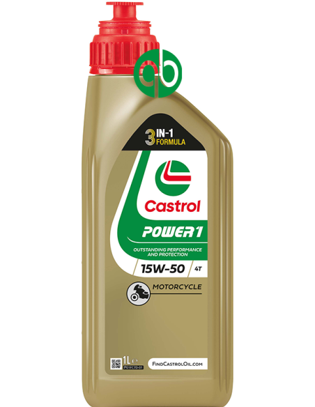 CASTROL POWER 1 4T 15W50 1L BOTTLE (15044D)