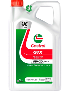 LATA CASTROL GTX 0W20 RN17 FE 5L